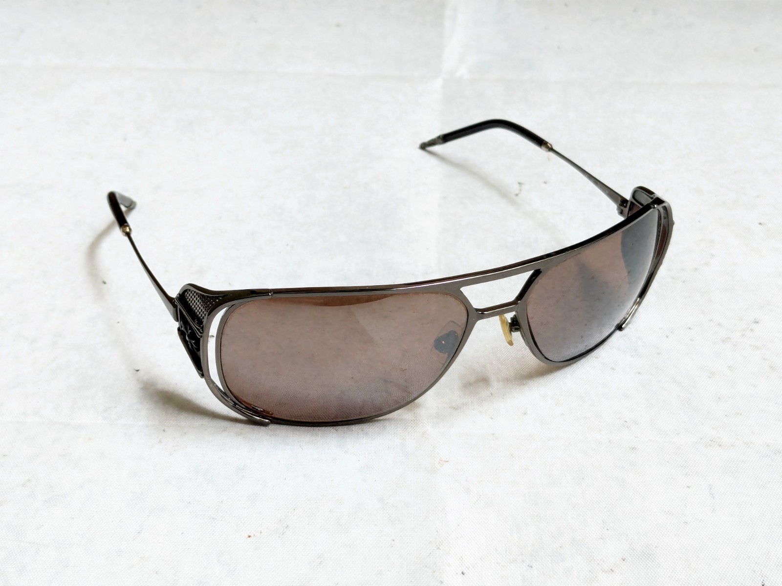 CHROME HEARTS Jones Sunglasses Brown Cross Sterling Silver Japan image 2