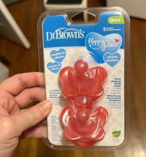 Dr. Brown's HappyPaci Silicone BPA-Free Pacifiers 0-6M Red Hearts 2pk PS12002