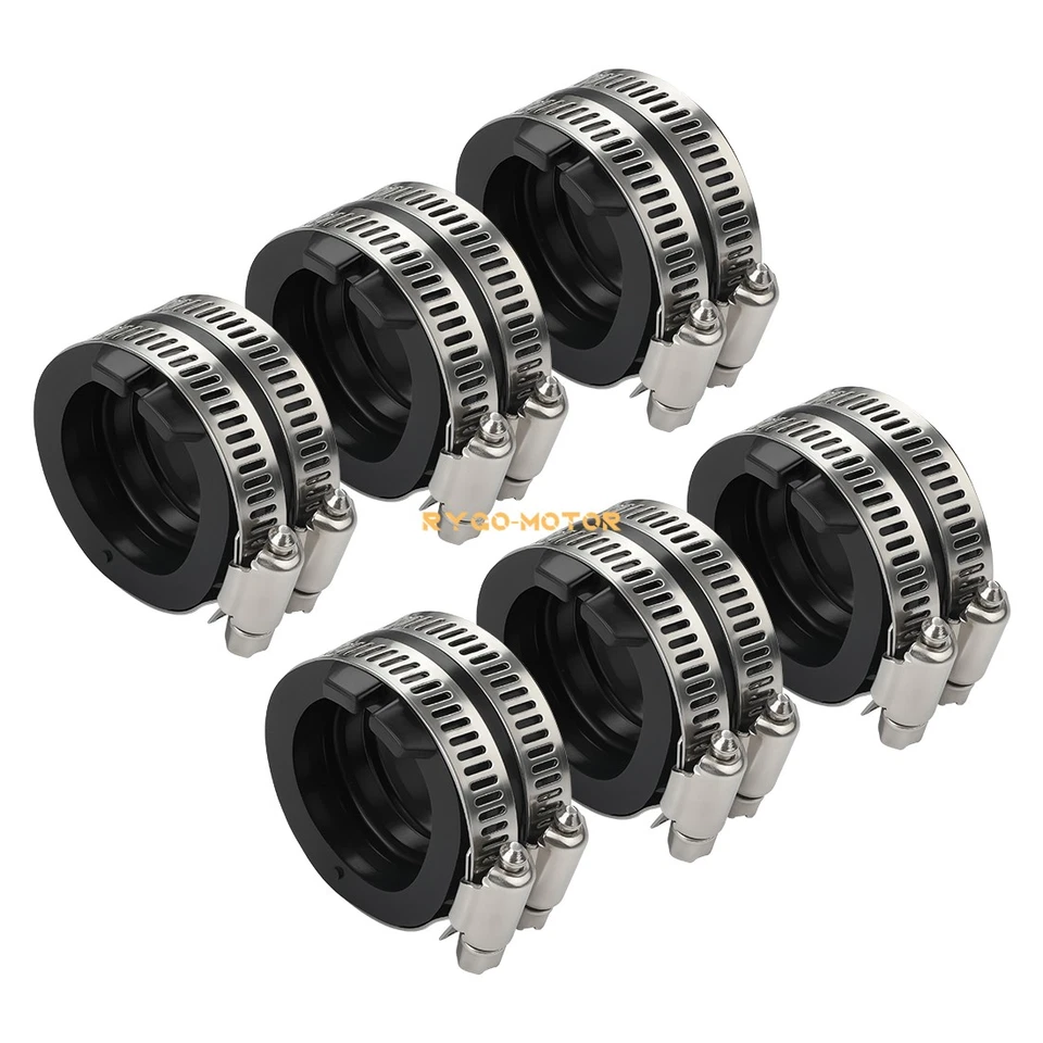 6X Intake Manifold Boot Carburetor Holders for Honda Valkyrie 1500 GL1500C 97-03 - Image 4 of 4