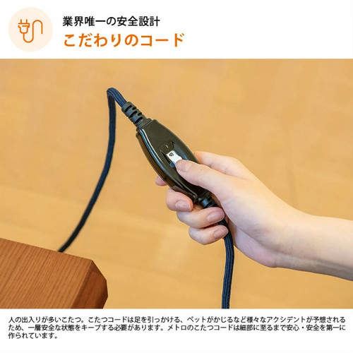 Mini Kotatsu for 1 person Square wooden electric heater 100V 26.5X26.5XH22.6 New - Picture 5 of 7