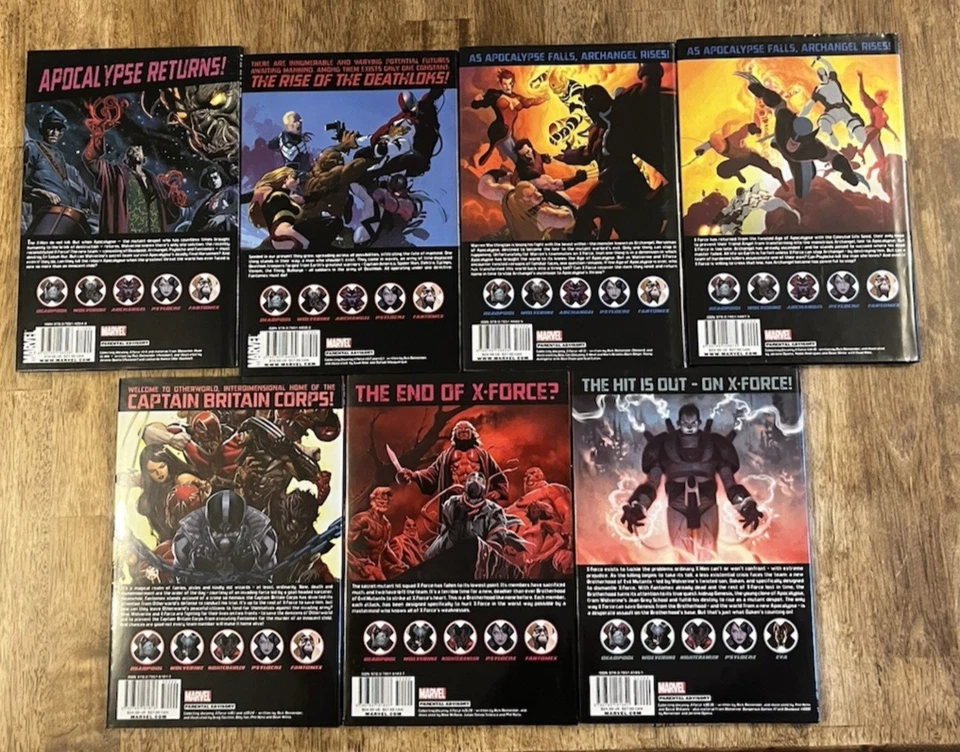 Lote UNCANNY X-FORCE Rick Remender HC Volume Completo 1-7 Capa Dura 1 2 3 4 5 6 7 - Imagem 2 de 4