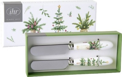 IHR Buttermesser ''Festive Holidays green'' 2 / Box Geschenkset 