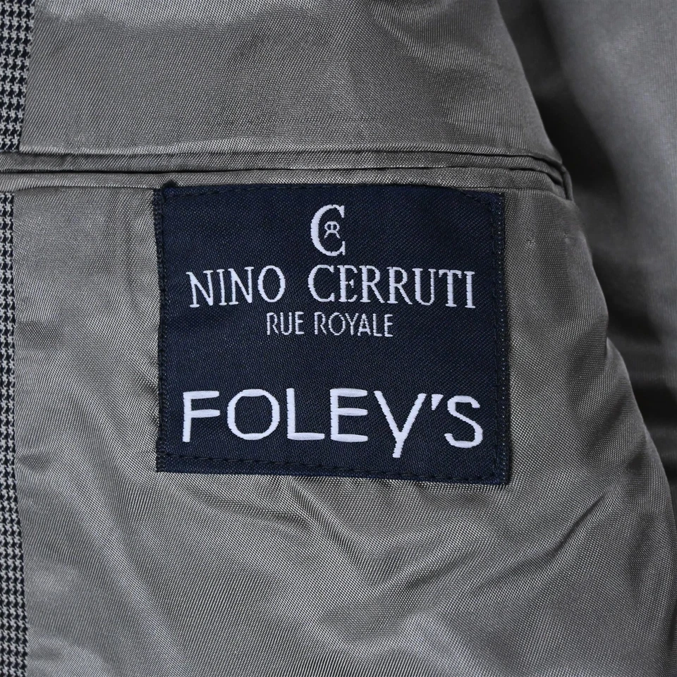 Chaqueta Blazer Abrigo Deportivo De Colección Hecha en EE. UU. Doble Pecho 42R Gris Pata de Gallo Foto 4 de 4