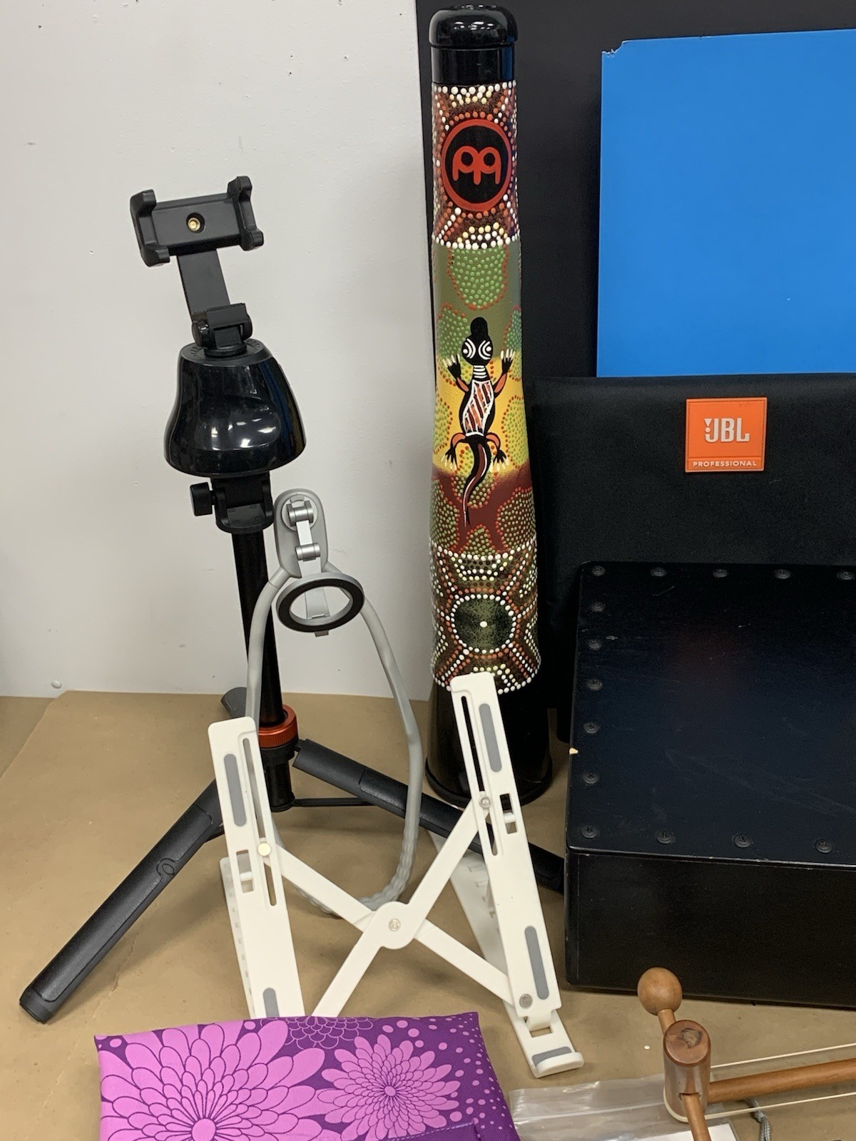 Percussion Lot Meinl Bassbox Thunderdrum Wah Wah Tube Didgeridoo Wind Wand &More