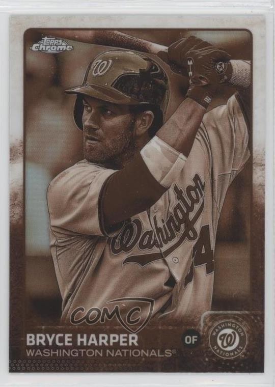 2015 Topps Chrome Sepia Refractor Bryce Harper #81 5w7