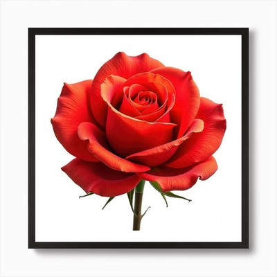 Rote Rose 1 Kunstdruck gerahmt Wandbild Poster Leinwanddruck Bild