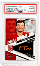 2023 Donruss Elite Pen Pals Clayton Tune Black Gold Ink RC Rookie PSA 8 NM-MT