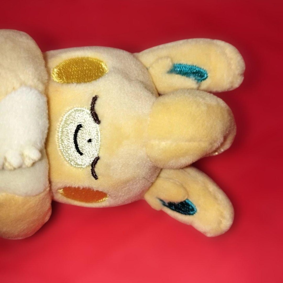 Center Finger Sign Pokemon Center Mochimochi Hand Plush Pawmi Sleeping Pokemon Plush Doll ...