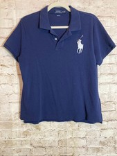 Polo Ralph Lauren Polo Shirt Boy's XL Navy Blue Big Pony Skinny Fit Preppy