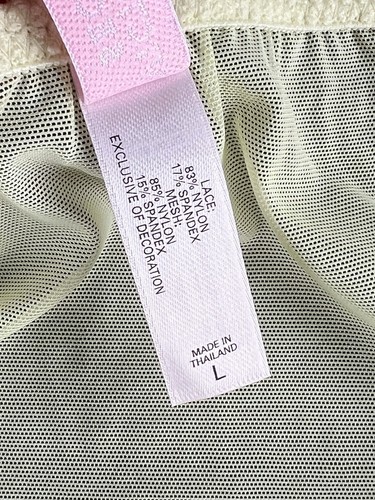 VINTAGE 2006 VICTORIA'S SECRET Nylon Lemon Yellow Panty L New - Picture 4 of 8