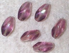 Vintage Japanese Cherry Brand amethyst purple luster 18 MM glass beads - 12 PCS
