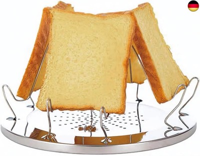 Camping Toaster, 4-Scheiben Brottoaster für Gaskocher, Faltbarer Toastständer f