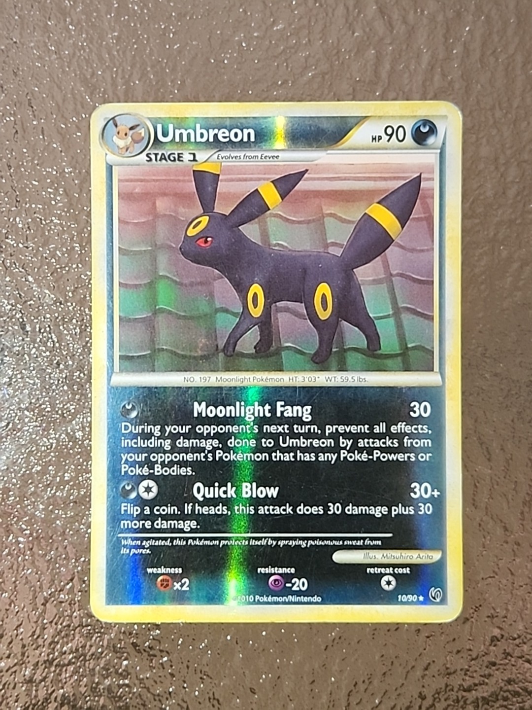 Pokémon TCG Umbreon 10/90 Undaunted Reverse Holo Rare Card LP