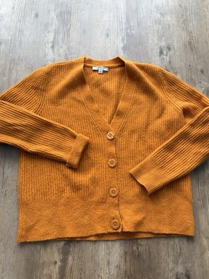 Comma Strickjacke mit Wollanteil Gr. 40 Orange