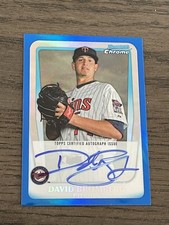 2011 Bowman Chrome Prospect Blue Refractor David Bromberg Auto BCP158 Twins /150