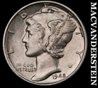 1942 Silver Mercury Dime - Scarce  Better Date  No Reserve  #K1339
