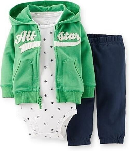 Carter's Baby Boys' Hoodie, 6 Months, Color Allstar