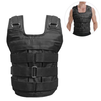 Adjustable Oxford Weight Vest for Strength Training - 110LB Max Load