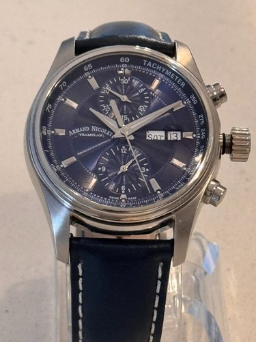 Armand Nicolet MH2 Chronograph Automatic Blue Dial Men's Watch A647A-BU-P140BU2