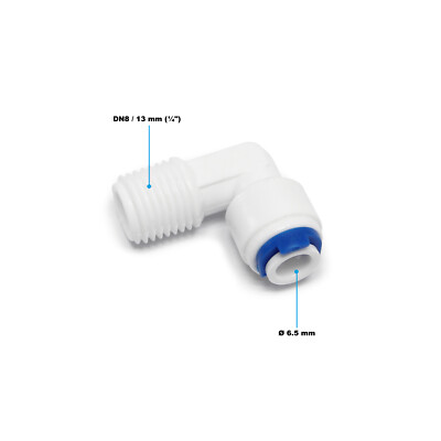 Jaco-Fitting Schlauch 1/4Zoll-6,5mm AG 90° Wasser Ultrafiltration Mikrofilter