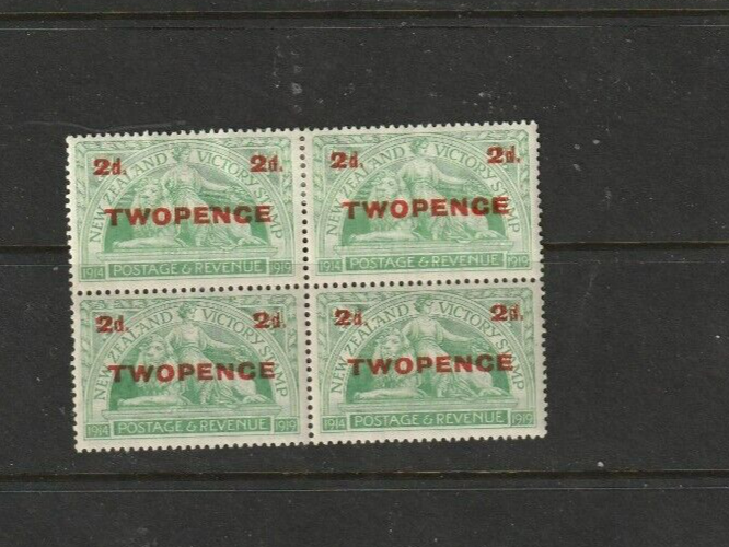 STAMPS NEW ZEALAND 1922 2d on 1d VICTORY BLOCK 2MUH /2 MINT eBay
