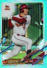 2021 Topps Chrome NPB #169 Hiroaki Shimauchi Aqua Refractor #/199