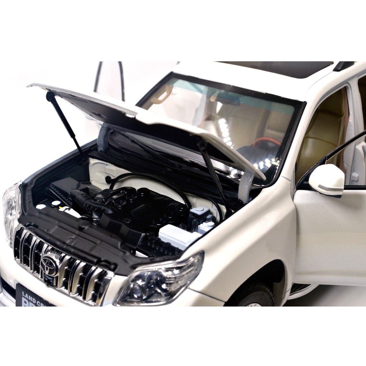 1:18 1/18 Toyota Land Cruiser Prado no decal White Diecast