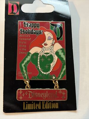 Disney Jessica Rabbit D magazine pin who framed Roger Christmas