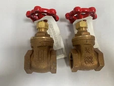 Lot Of "2" New B&K 3/4" Threaded Brass Gate Valve (A8)