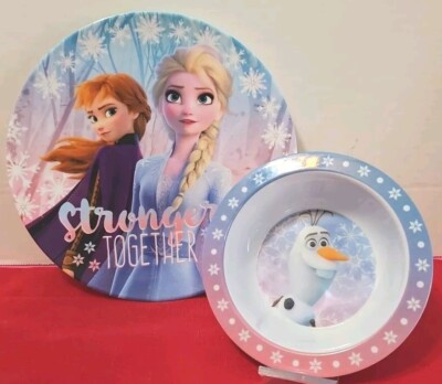 KOHL's Disney Frozen Elsa Melamine Plate Bowl Set Dinner
