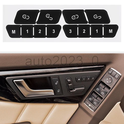 Button Repair Kit Window Switch Sticker For 2010-14 Mercedes Benz ML350 A B E350 - Foto 9 di 10