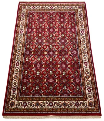 Rouge Tapis Laine Noué à la Main Tapis D'Orient 100% Laine 155x245 CM D16 - Photo 1/4