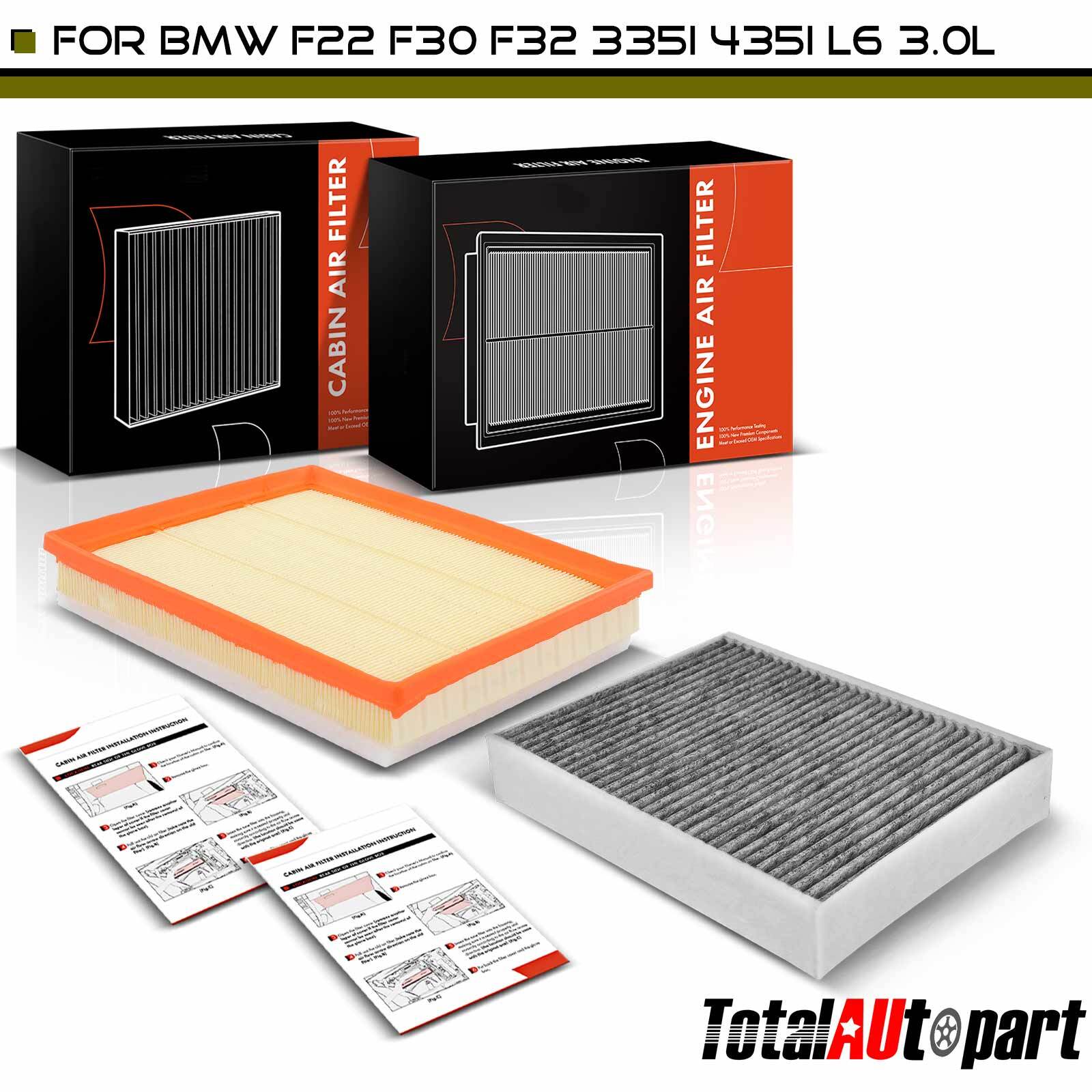 Engine & Cabin Air Filter with Activated Carbon for BMW F30 335i 435i ...