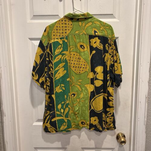 Camisa vintage Jams World parche de piña para hombre XL hawaiana abotonada hecha en EE. UU. - Imagen 5 de 9