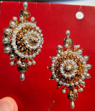 York Crafts GOLD TREASURE Sequin Bead Christmas Ornament Kit Vintage Japan NOS