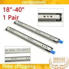 1 Pair Full Extension Ball Bearing Drawer Slides Mount 18"-40" inch Set