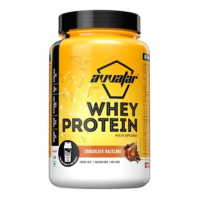 AVVATAR WHEY PROTEIN | 1KG | Chocolate Hazelnut Flavour| 27g Protein| 29 Serving