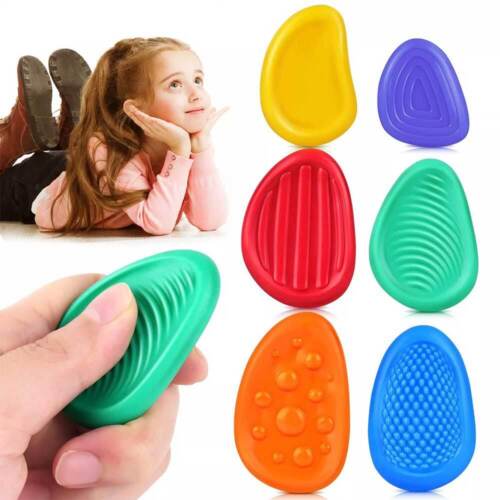 Silicone soft texture worry stone children's sensory stone stress relief toy