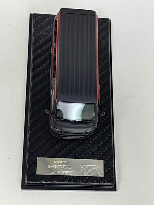 1/64 404 Error Toyota Hiace Essex Mini Van Matte Black and Red 499