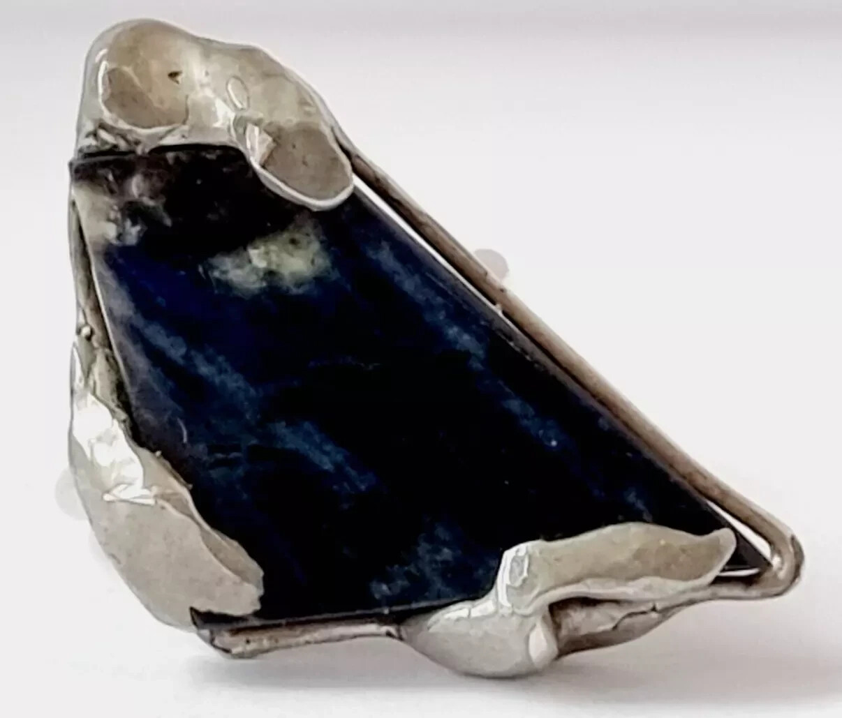 A0194 - Unique Solid Silver Ring with Opalescent … - image 1