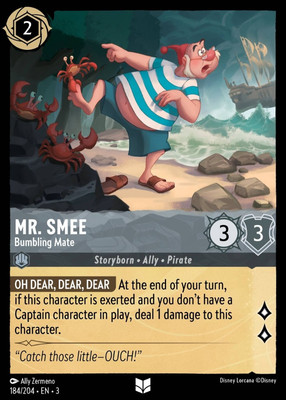 Lorcana - Mr. Smee - Bumbling Mate - 184/204 EN - Uncommon - Non Foil