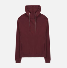 NEW MEN'S 4 XL JOHN ELLIOTT ASPEN MOCK HOODIE IN CIRCUS BURGUNDY MADE IN USA