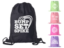Mato & Hash Adult and Child Volleyball Cotton Drawstring Backpacks Bags BULK