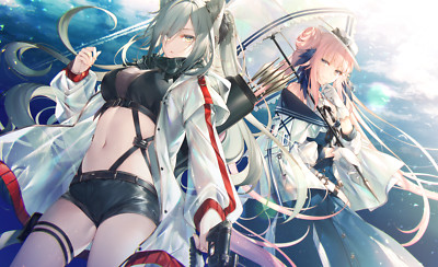 Anime girls art 2d portrait arknights schwarz ceylon CCG Gaming Mat Desk
