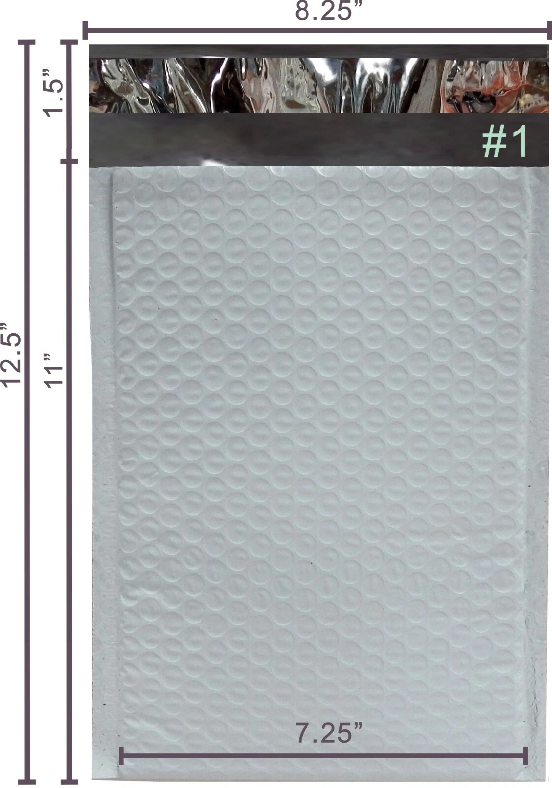 Yens® 200 #1 7.25x12 Poly Bubble Padded Envelopes Mailers Inner 7.25x11 200PM1 image 3