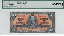 1937  BOC BC-26b Gor/Tow,  $50  SN# B/H 3645352  Legacy  GEM NEW  65 PPQ