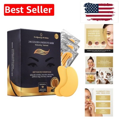 24K Gold Under Eye Patches, Eye Mask,Eye Patches for Puffy Eyes and Dark Circ...