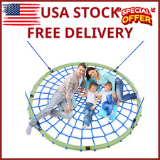 60" Large Spider Web Saucer Tree Swing for Kids Adults, 750Lbs Heavy Duty Outd