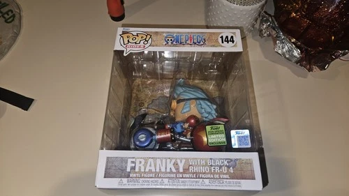 FUNKO POP RIDES ONE PIECE  FRANKY WITH BLACK RHINO FR-U 4 ECCC SHARED RARE