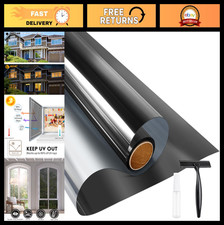 One Way Daytime Privacy Window Film - Static Cling UV Blocking Tint 29.5"x6.5'